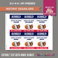 All Star Sports Party Pass printable Insert