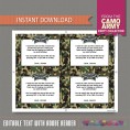 Army Party Invitation with FREE Thank you Card (Design 2)