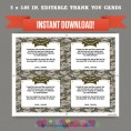 Army Party printable Thank you Card
