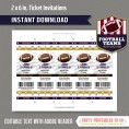 Baltimore Ravens Ticket Invitation - Editable PDF file