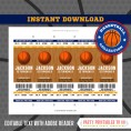 Basketball Ticket Invitation + FREE Thank you Card! - (Golden State Warriors) 