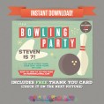 Vintage Bowling Party Printable Collection & Invitation 
