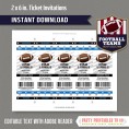 Carolina Panthers Ticket Invitation - Editable PDF file