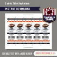 Chicago Bears Ticket Invitation - Editable PDF file