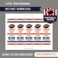 Denver Broncos Ticket Invitation - Editable PDF file
