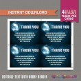 Disco Party Thank You Cards (Blue) 