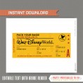 Editable Surprise Trip Ticket to Disneyland / Disneyworld (Vintage Coupon Style)