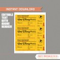Editable Surprise Trip Ticket to Disneyland / Disneyworld (Vintage Coupon Style)
