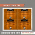Girl Soccer Party Ticket Invitation with FREE Thank you Card! (Orange) 