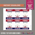 Ice Hockey Party All Star Pass printable Insert 
