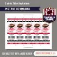 Kansas City Chiefs Ticket Invitation - Editable PDF file