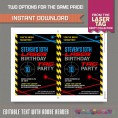 Laser Tag Invitation with FREE Thank you Card