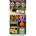 Basketball Invitation & Party Decorations (Los Angeles Lakers) 