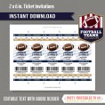 Los Angeles Rams Ticket Invitation - Editable PDF file