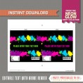 Neon Glow Party Standard size Chocolate Wrappers 