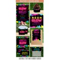 Neon Glow Party Invitations & Decorations