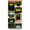 Neon Glow Party Invitations & Decorations for boys (Yellow) 
