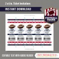 New England Patriots Ticket Invitation - Editable PDF file