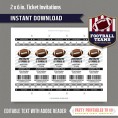 Oakland Raiders Football Ticket Invitation - Editable PDF file