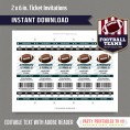 Philadelphia Eagles Ticket Invitation - Editable PDF file