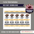 Pittsburgh Steelers Ticket Invitation - Editable PDF file