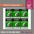 Soccer Party All Star Pass printable Insert (Design 2) 