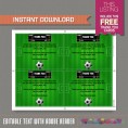 Soccer Invitation with FREE Thank you Card