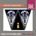 Star Wars R2-D2 Party Printable Birthday Banner with Spacers 