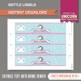Unicorn Party Water Bottle Labels (Only Unicorn) 