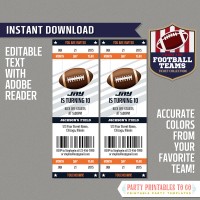 Pittsburgh Steelers Ticket Style Sports Party Invitations – Sports Invites