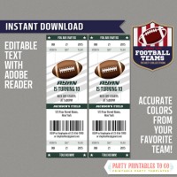 Arizona Cardinals Ticket Style Sports Party Invitations – Sports